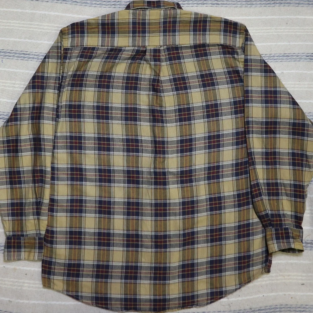 VTG NAUTICA Plaid Long Sleeve Button Shirt Sz Med Men - Picture 3 of 8